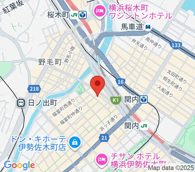 関内リトルジョンの地図