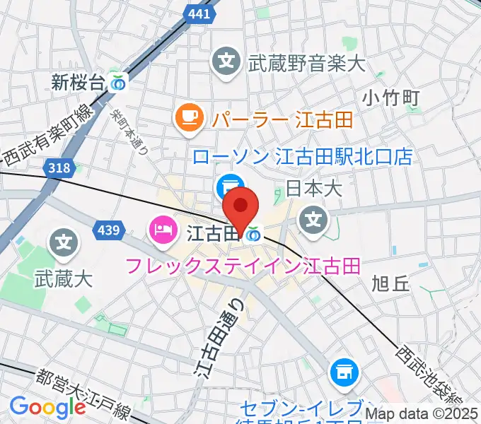 江古田BUDDYの地図