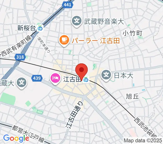 江古田BUDDYの地図