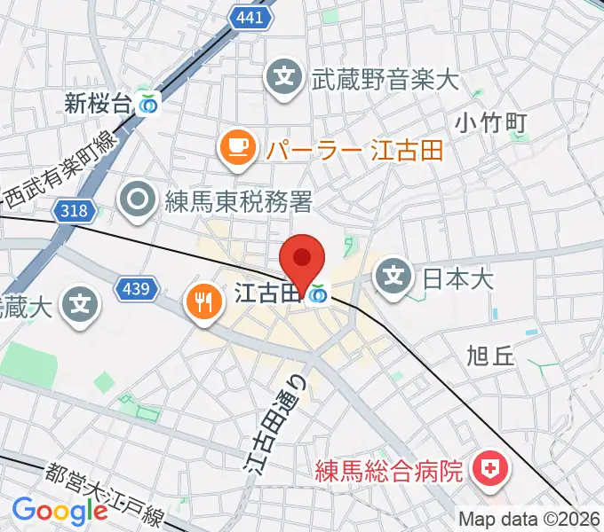 江古田BUDDYの地図