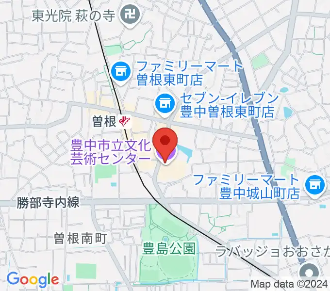 豊中市立文化芸術センターの地図