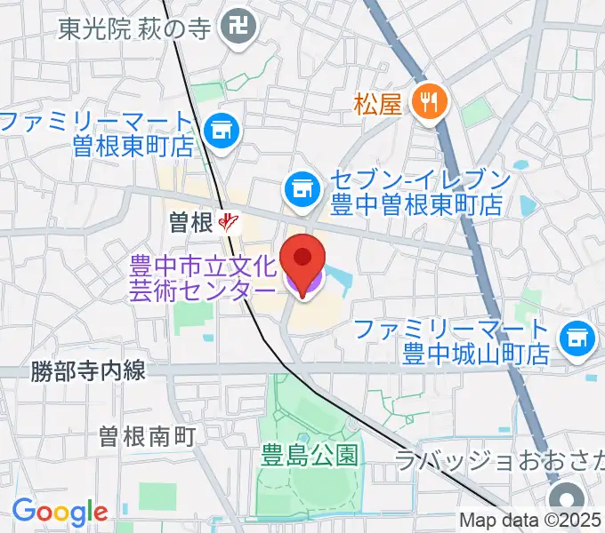 豊中市立文化芸術センターの地図