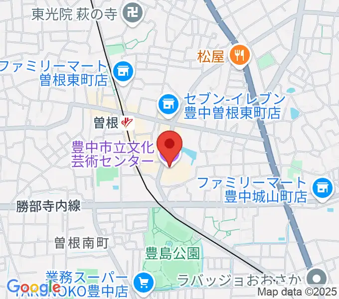 豊中市立文化芸術センターの地図