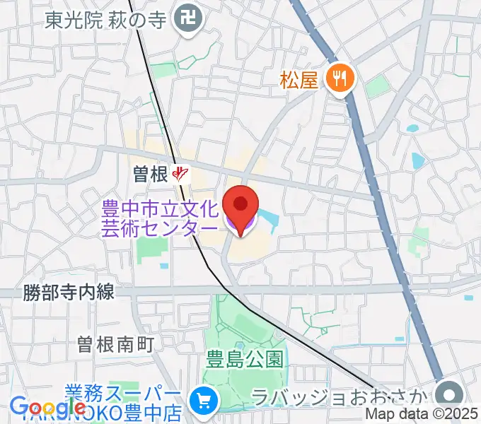 豊中市立文化芸術センターの地図