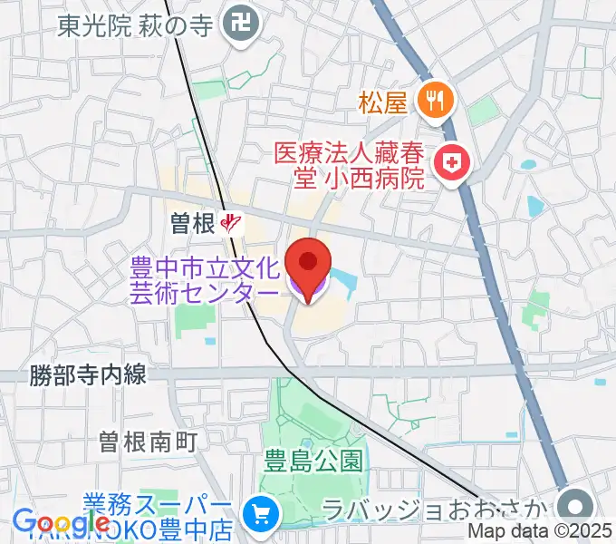 豊中市立文化芸術センターの地図