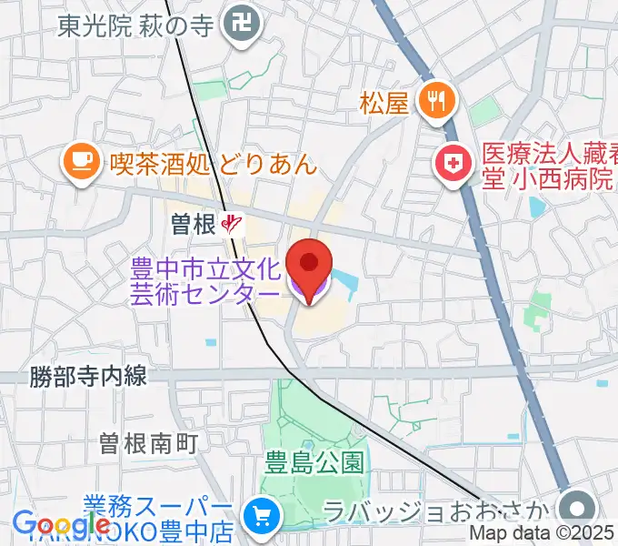 豊中市立文化芸術センターの地図