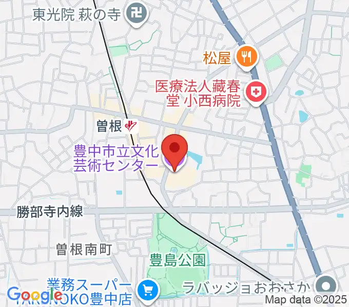 豊中市立文化芸術センターの地図