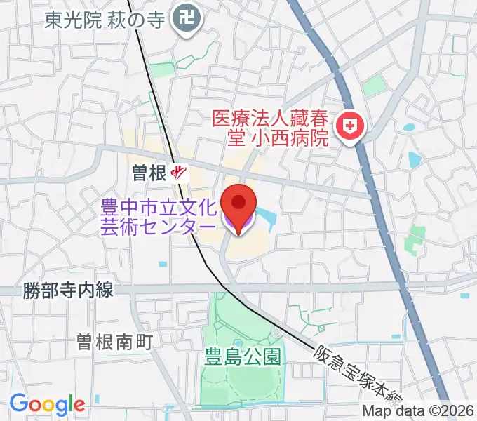 豊中市立文化芸術センターの地図