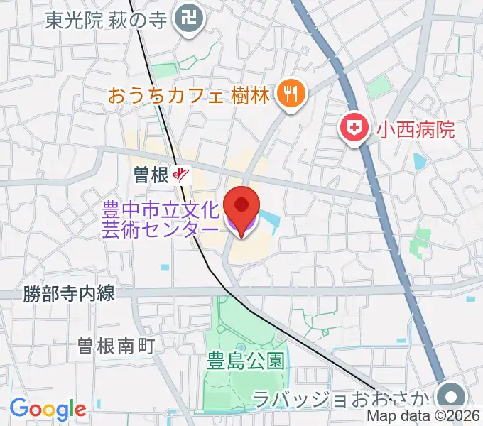 豊中市立文化芸術センターの地図