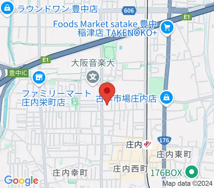 大阪音楽大学 ザ・カレッジ・オペラハウスの地図