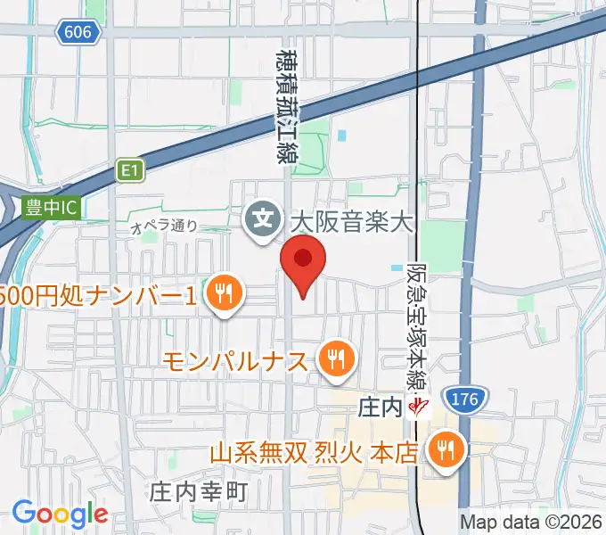 大阪音楽大学 ザ・カレッジ・オペラハウスの地図