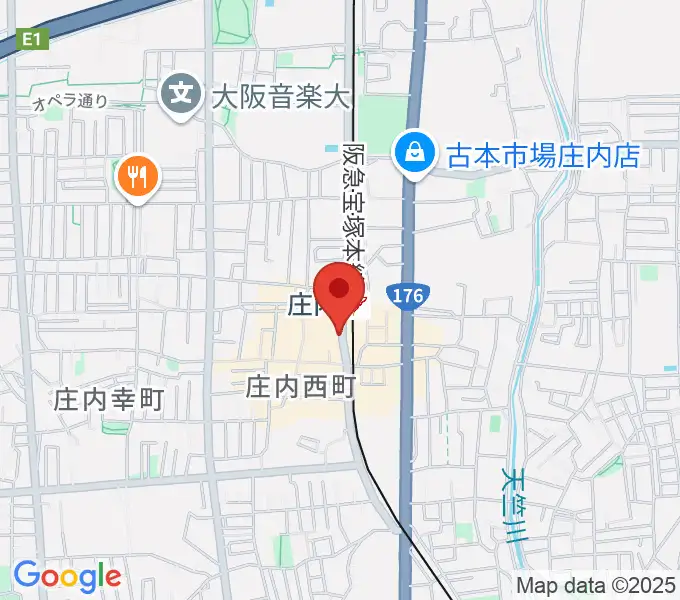 庄内ミタホールの地図