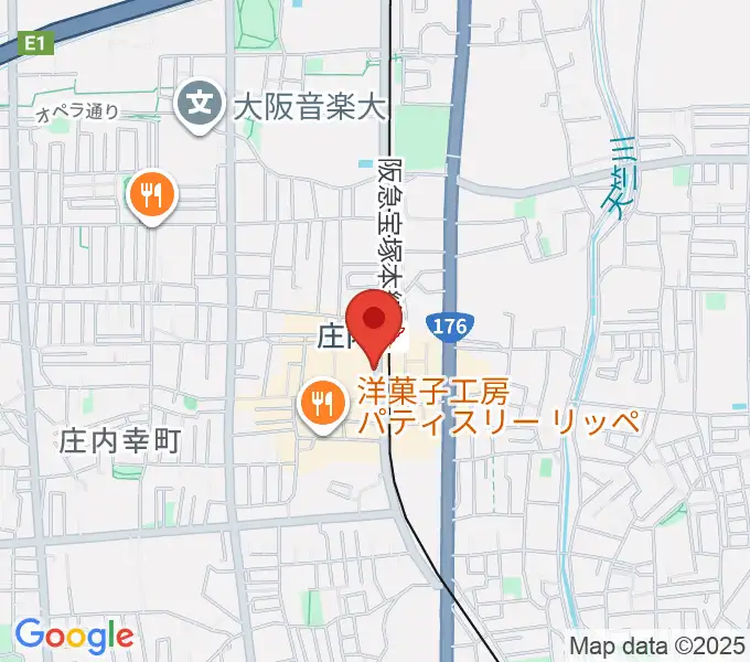 庄内ミタホールの地図