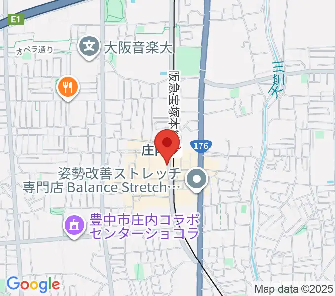 庄内ミタホールの地図