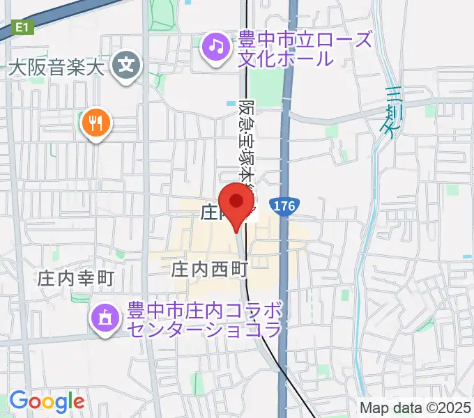 庄内ミタホールの地図