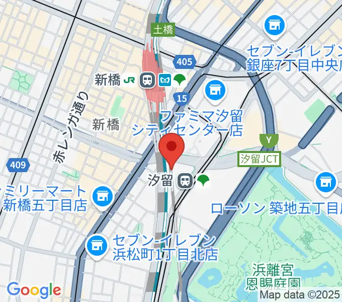 日仏文化協会 汐留ホールの地図