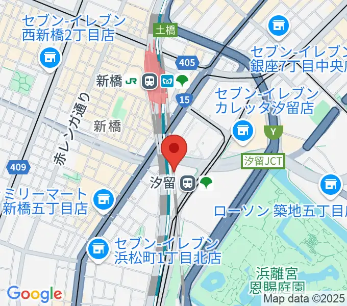 日仏文化協会 汐留ホールの地図