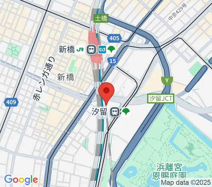 日仏文化協会 汐留ホールの地図