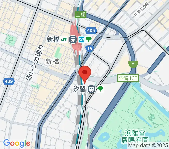 日仏文化協会 汐留ホールの地図