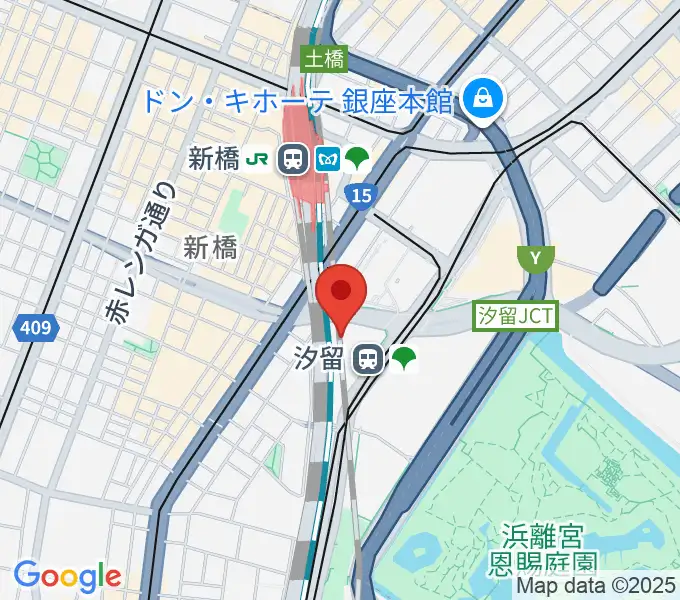 日仏文化協会 汐留ホールの地図