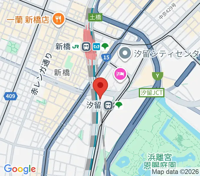 日仏文化協会 汐留ホールの地図