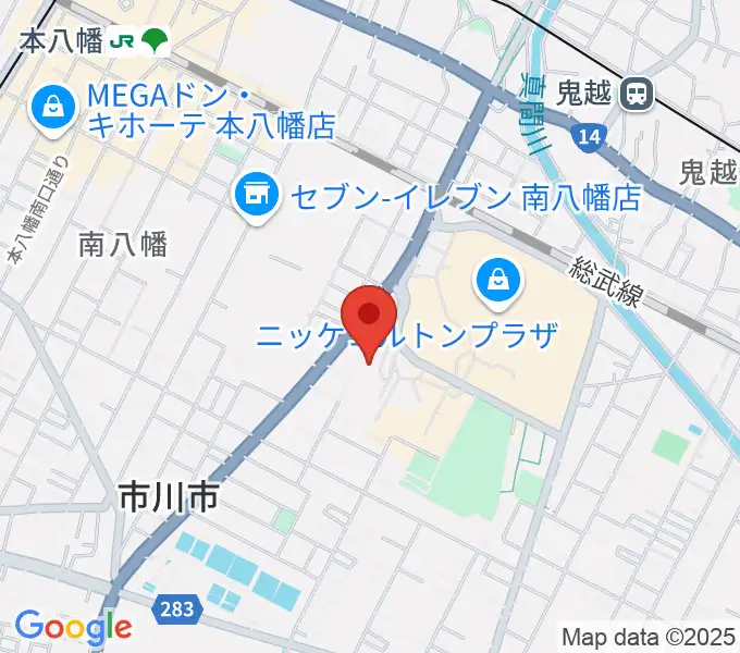 市川市文学ミュージアムの地図