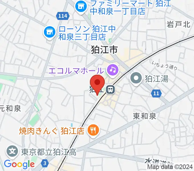 泉の森会館の地図