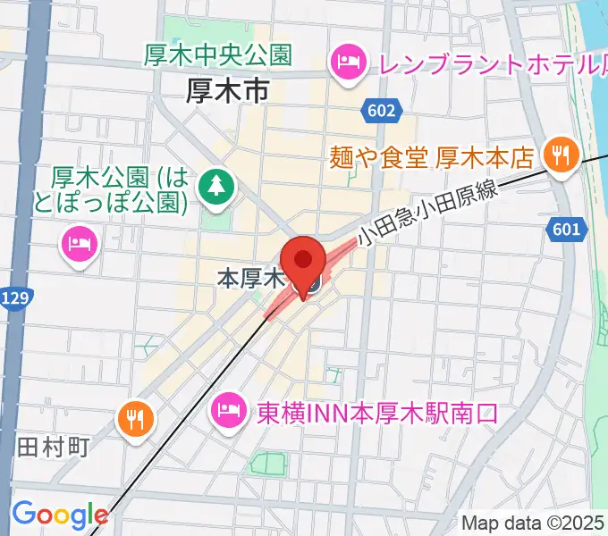 新堀ギター音楽院 本厚木教室の地図