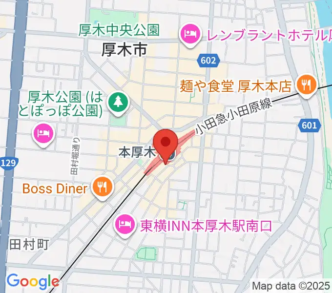 新堀ギター音楽院 本厚木教室の地図