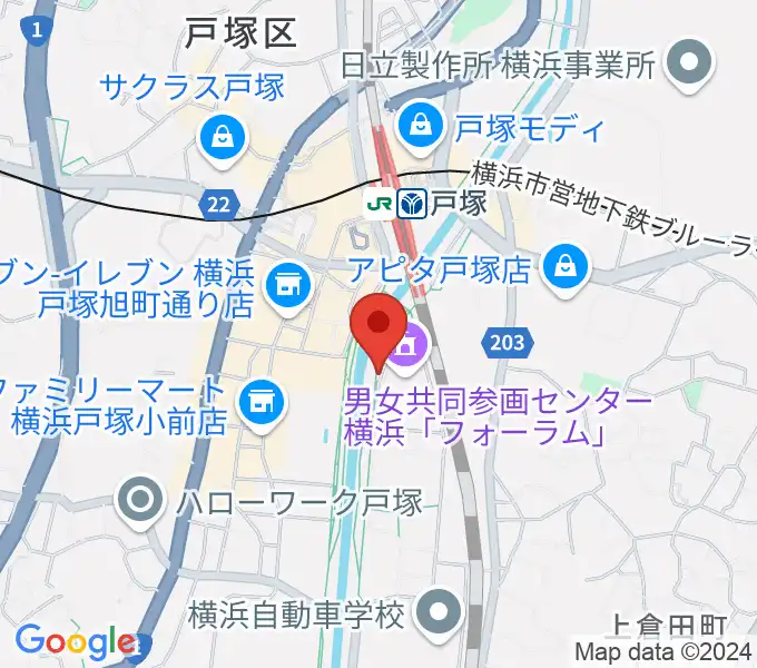 戸塚LOPOの地図