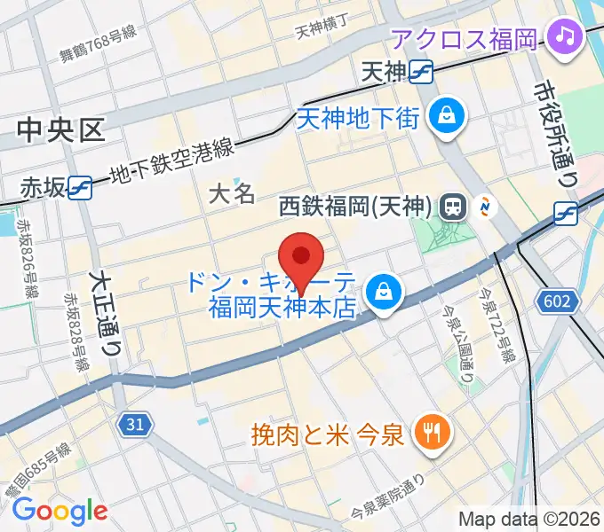 ティエンポ・ホールの地図