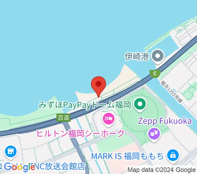 シーサイドももち海浜公園の地図