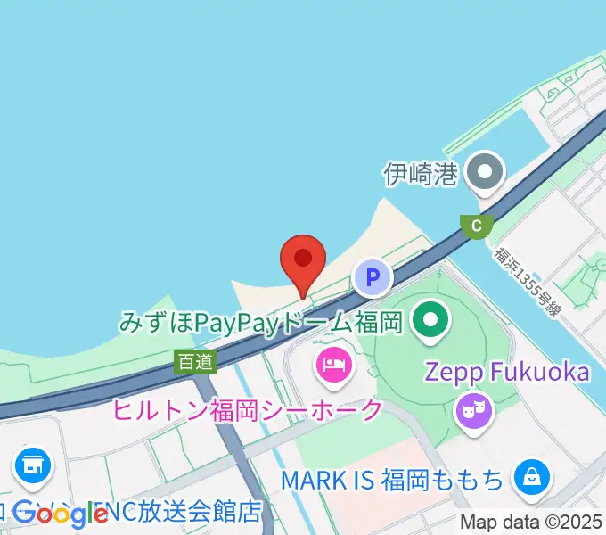 シーサイドももち海浜公園の地図