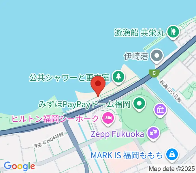 シーサイドももち海浜公園の地図