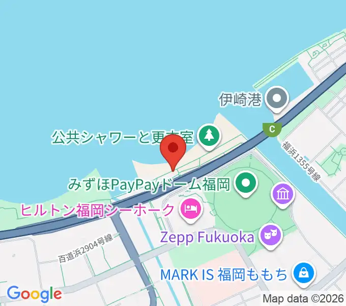 シーサイドももち海浜公園の地図