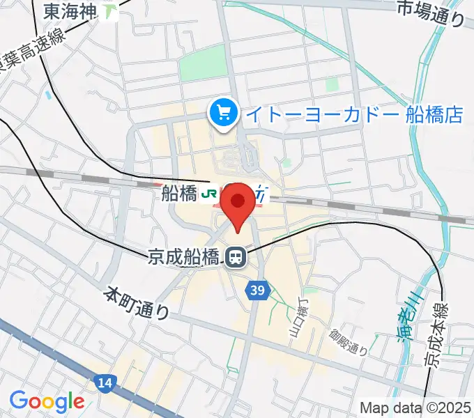 船橋市民文化創造館 きららホールの地図