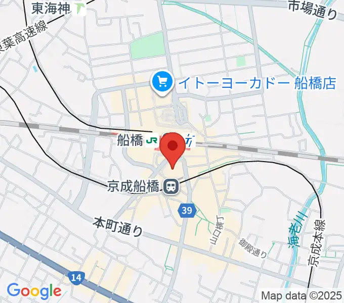 船橋市民文化創造館 きららホールの地図