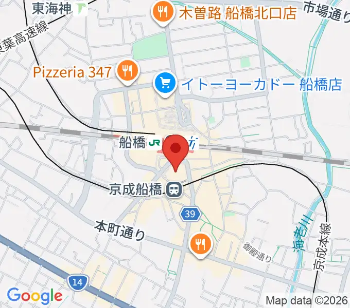 船橋市民文化創造館 きららホールの地図