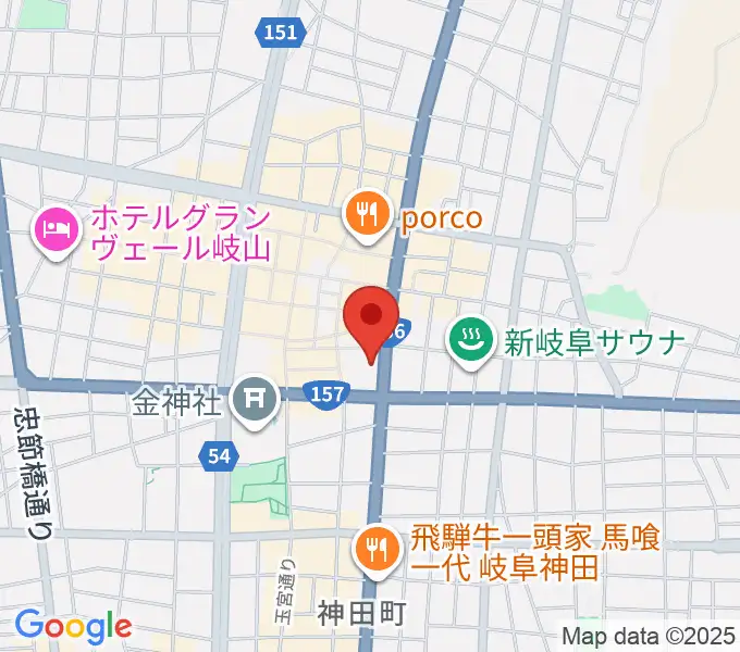 岐阜パノニカの地図