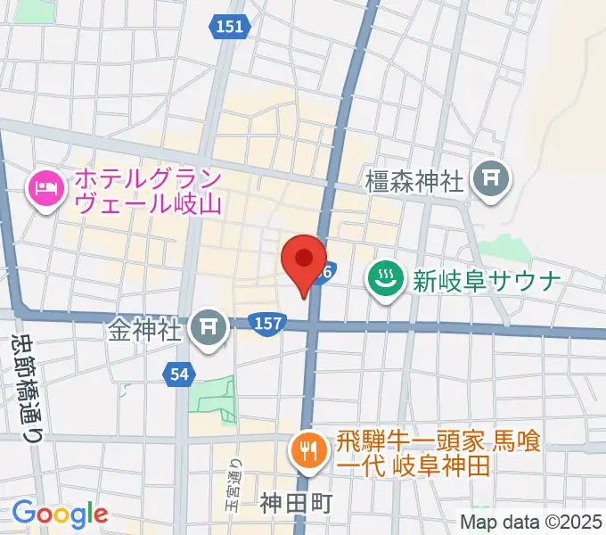 岐阜パノニカの地図