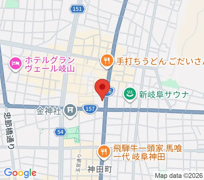 岐阜パノニカの地図