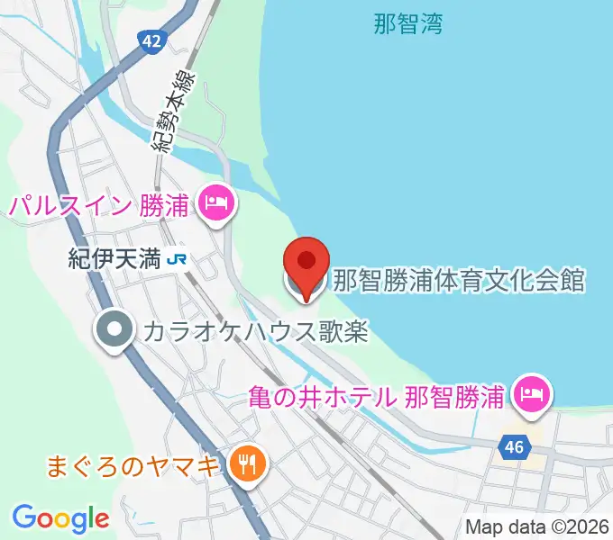 那智勝浦町体育文化会館の地図