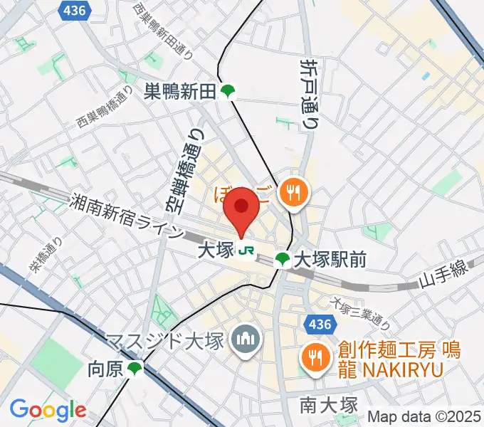 スタジオ音楽館 大塚駅前店の地図