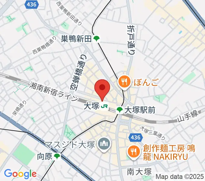 スタジオ音楽館 大塚駅前店の地図
