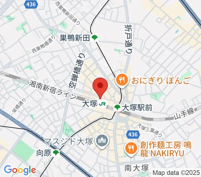 スタジオ音楽館 大塚駅前店の地図