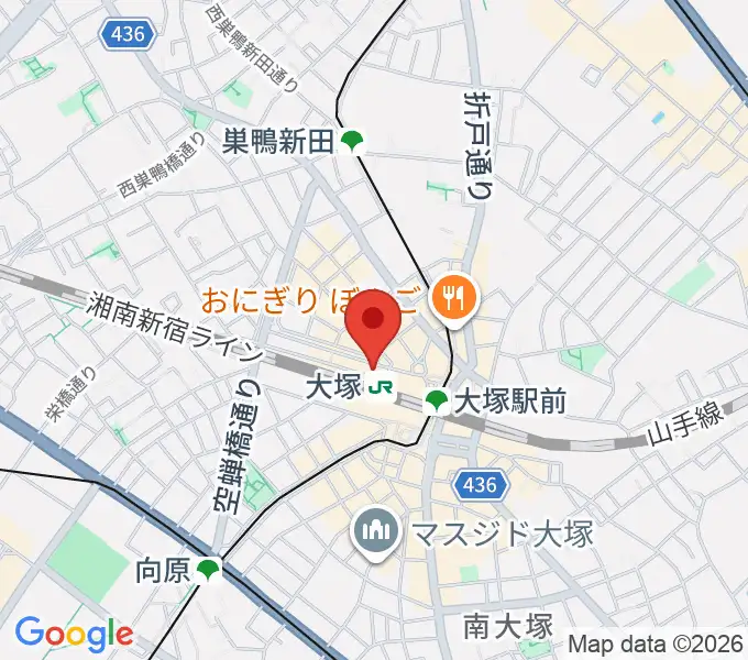 スタジオ音楽館 大塚駅前店の地図