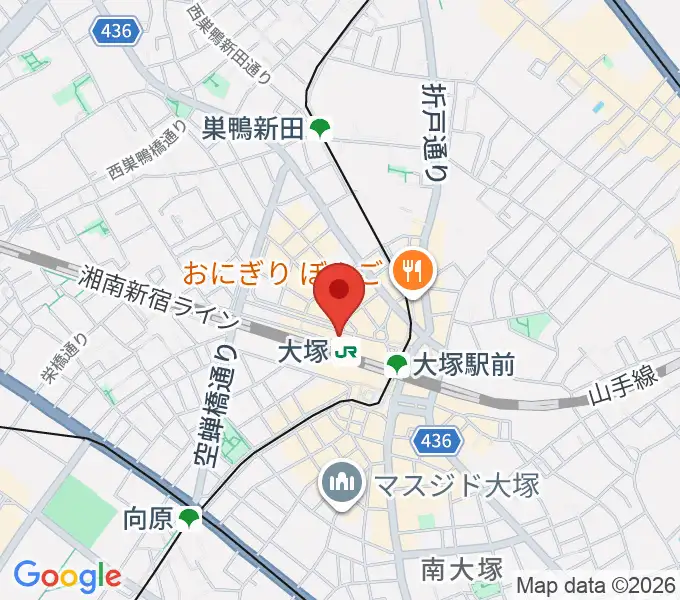 スタジオ音楽館 大塚駅前店の地図