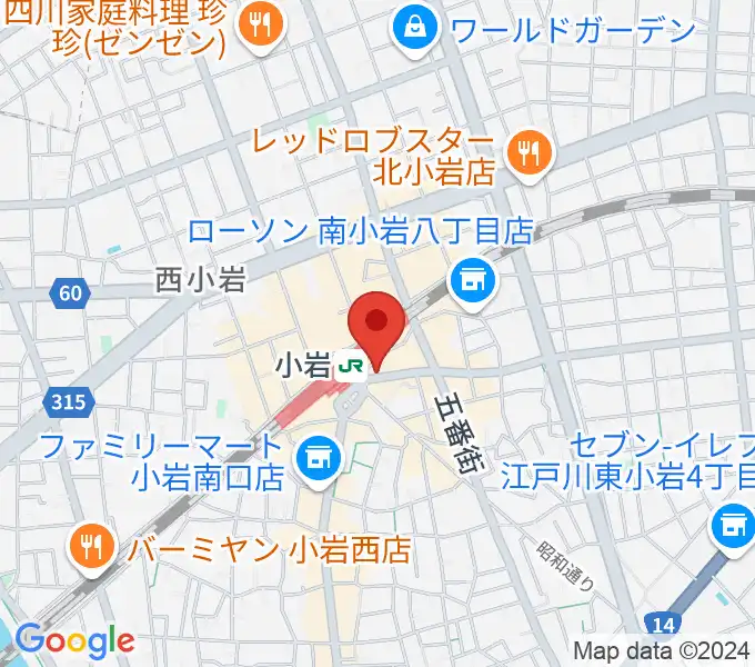 小岩ジョニーエンジェルの地図