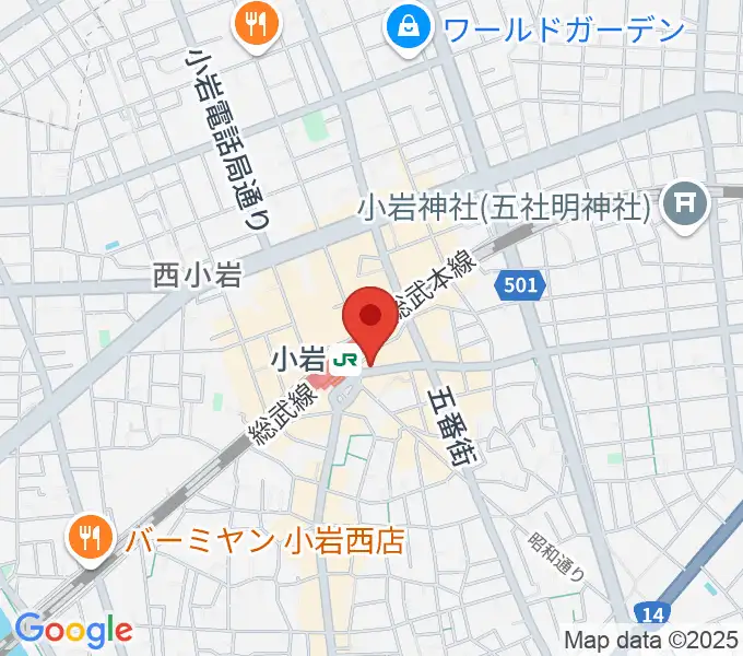 小岩ジョニーエンジェルの地図