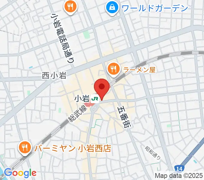 小岩ジョニーエンジェルの地図